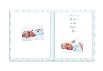 Lil' Peach First 5 Years Chevron Baby Memory Book, 46 Fill In Pages, Blue - style: Blue Chevron
