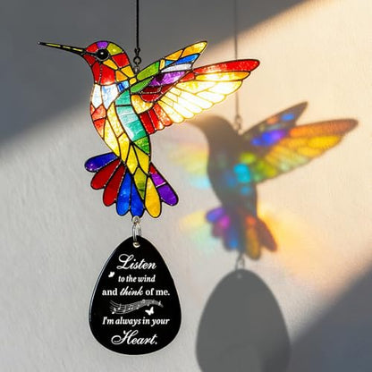 Sympathy Gifts for Loss of Loved One,Memorial Wind Chimes with Hummingbird