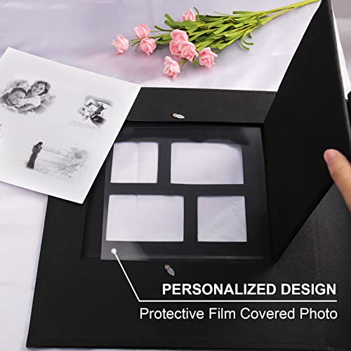 Vienrose Photo Album for 600 4x6 Photos, Black, Faux Leather Cover, Acid-Free, PVC-Free, 14 x 13 x 2 Inches - color: Black, size: 600 Pockets
