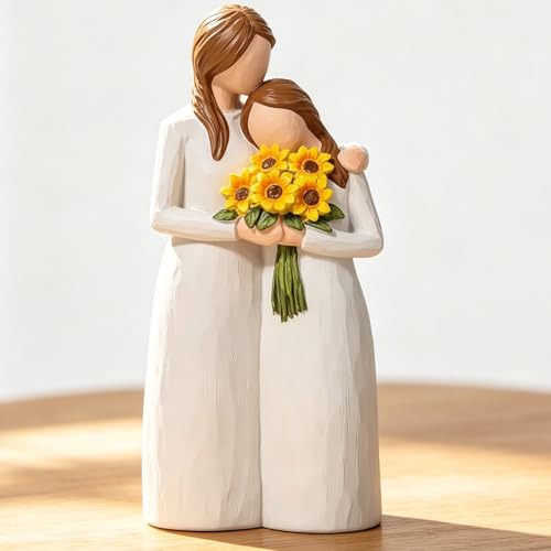 Mother Daughter Gift, Mom and Daughter's Figurines, Mom Birthday Gifts, Sculpted Hand-Painted Figure, Mom's Gifts from Daughter on Birthday, Mother's Day, Christmas, Thanksgiving, Mama Present - color: Mother Daughter Figurines