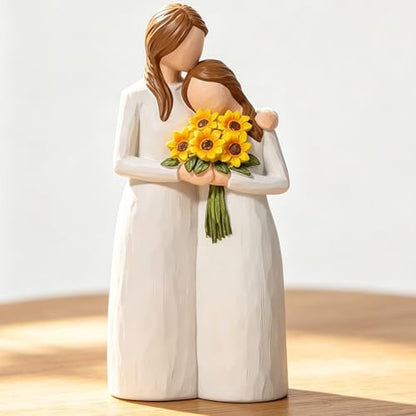 Mother Daughter Gift, Mom and Daughter's Figurines, Mom Birthday Gifts, Sculpted Hand-Painted Figure, Mom's Gifts from Daughter on Birthday, Mother's Day, Christmas, Thanksgiving, Mama Present - color: Mother Daughter Figurines