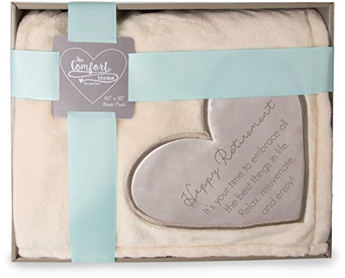 Pavilion Gift Company Soft Happy Retirement Warm Royal Plush Throw Blanket 50"x60" - style: Happy Retirement