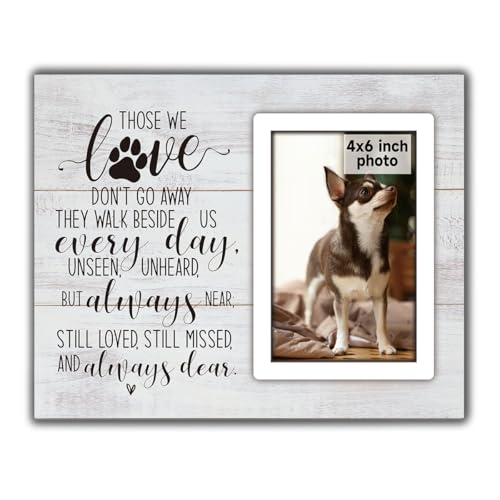 Dog Memorial Gifts Picture Frame, Pet Memorial Gifts for Dogs, Loss of Dog Sympathy Gift, Pet Loss Gifts Dog Remembrance Gift, Cat Passing Away Memorial Frame, Pet Memorial Gifts forcats 4x6" Photo