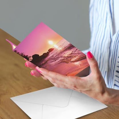 Designer Greetings For Your Words, Blank Cards 6 Pack - color: Beach Sunset