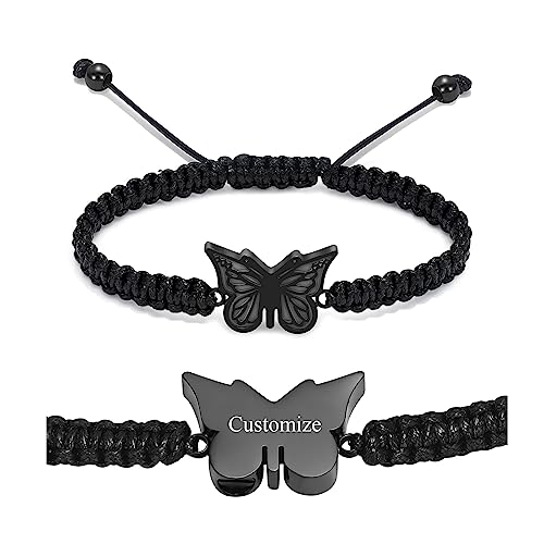 zeqingjw Butterfly Urn Bracelet for Ashes for Women Men | Adjustable Cremation Memorial Keepsake Urn Bracelet - Manmade Braided Ashes Holder Urn Jewelry - color: Customize