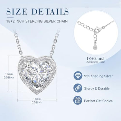 Cremation Jewelry for Women 925 Sterling Silver Heart Opal Urn Ashes Necklace Jewelry Memorial Keepsake(Heart-shaped) - color: Heart CZ