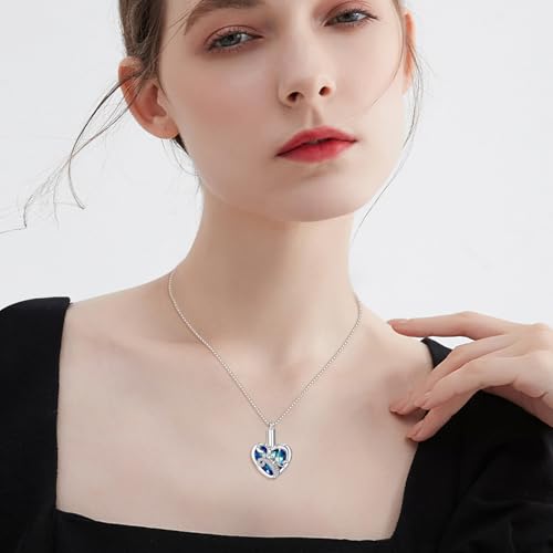 Urn Necklace for Ashes for Women Ashes Necklace Copper 925 Sterling Silver Custom Cremation Jewelry for Women - style: Dolphin