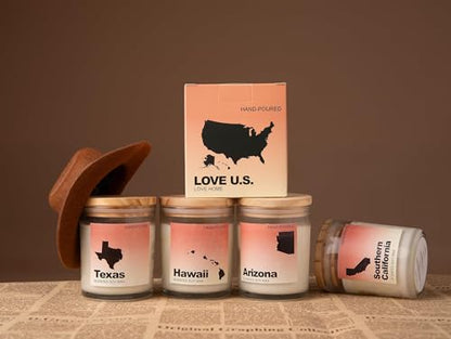 Arizona Gifts, Arizona Souvenirs & Gifts, Home Sick Jasmine Scented Candle, Natural Soy Wax & Natural Essential Oils - color: Arizona