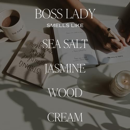 Sweet Water Decor Boss Lady Candle - Work Bestie, New Job Gifts for Women - Boss Gifts for Women - 9oz Clear Jar, 40+ Hour Burn Time - Made in the USA - style: Boss Lady