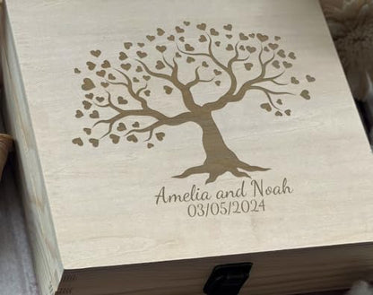 Tree of Life Personalized Name - Custom Laser Engraved Gift Box, Ideal for Memorials, Anniversaries, and Special Life Events