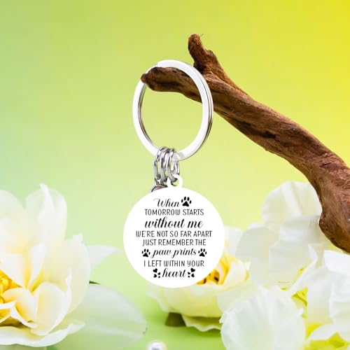 Pet Memorial Gifts for Dog Memorial Gifts for Loss of Dog Sympathy Gift | In Memory of Dog Remembrance Gift Paw Print Keychain Dog Loss Keychain Pet Loss Gifts with Pet Memorial