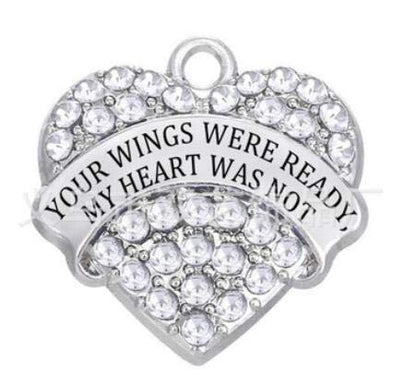 Memorial Gifts, Remembrance Sympathy Gifts for Loss of Loved One Silver Angel Wings Christmas Ornament, Your Wings were Ready But My Heart was Not Decoration