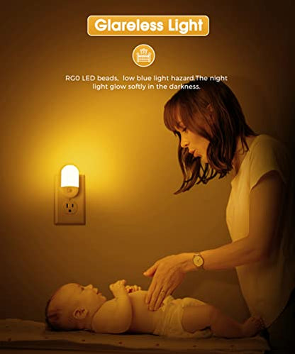 L LOHAS LED Amber Night Light, Night Lights Plug into Wall[2 Pack] - color: Amber, size: 2 Count (Pack of 1)