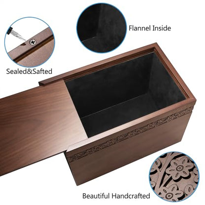 ADMLC Cremation Tree of Life Urns for Human Ashes Adult Up to 250 IBS | Wooden Handcrafted Memorial Keepsake Urn for Ashes, Funeral Burial Caskets Decor Urn for Male Female Men Women Dad Mom