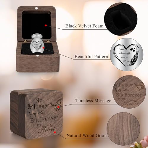 SOITIS Customized Small Urns for Human Ashes Keepsake 1.2 Inches Stainless Steel Mini Urns for Ash Square Box Tiny Cremation Urns for Women Men Funeral Keepsake Urn - color: Square Box B-custom