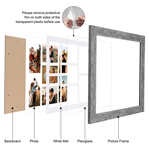 13.5x15.5 Collage Frame, 7 Open 4x6 Photo Frame Collage for Wall - color: Grey, size: 13.5x15.5 - (7 open4x6)