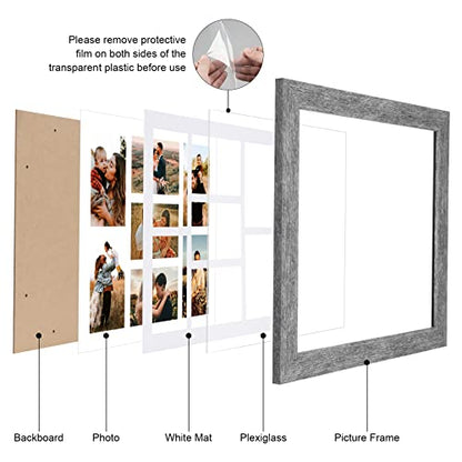 13.5x15.5 Collage Frame, 7 Open 4x6 Photo Frame Collage for Wall - color: Grey, size: 13.5x15.5 - (7 open4x6)