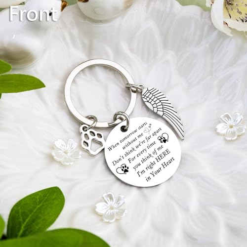 Pet Memorial Gifts for Dogs Cats Pet Memorial Keychain | Loss of Dog Sympathy Gift Dog Passing Away Gifts Cat Loss Sympathy Gift Keychain for Dogs Mom Dad Cat Mom Dad