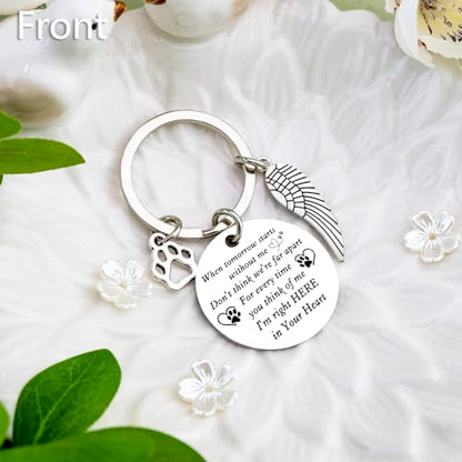 Pet Memorial Gifts for Dogs Cats Pet Memorial Keychain | Loss of Dog Sympathy Gift Dog Passing Away Gifts Cat Loss Sympathy Gift Keychain for Dogs Mom Dad Cat Mom Dad