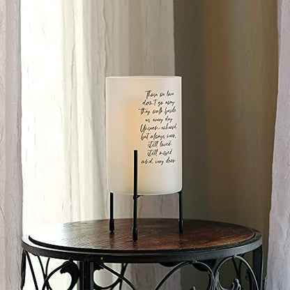 Elanze Designs We Love Don't Go Away Classic White 8 x 4 Glass Hurricane Candle Holder