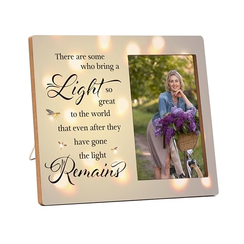 There Are Some Who Bring A Light Memorial Picture Frame, Gifts For Loss Of Mother Father Grandma, Sympathy Frame For Loss Loved One, In Loving Memory Photo Frame, Bereavement Gifts -09