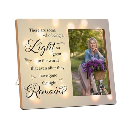 There Are Some Who Bring A Light Memorial Picture Frame, Gifts For Loss Of Mother Father Grandma, Sympathy Frame For Loss Loved One, In Loving Memory Photo Frame, Bereavement Gifts -09