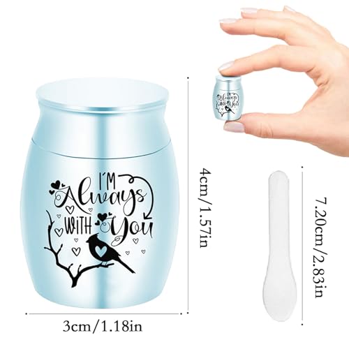 Aluminium Mini Urns - Set of 8, Color Small Keepsake Urns - Memorial Urn (8Pcs - Urn) - color: 8pcs -Urn