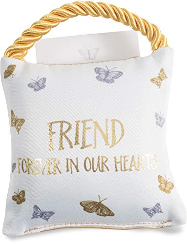 Pavilion - Friend - Forever in Our Hearts - 4.5 Inch Square Pillow - Memorial Card Holder