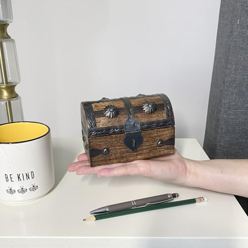 Nautical Cove Treasure Chest Keepsake and Jewelry Box Wood - Decorative Treasure Box - size: Small