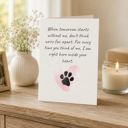 Pet Sympathy Card, 5x7 Pet Loss Greeting Card with Envelope | Thoughtful pet sympathy card offering comfort after the loss of a beloved dog, cat, or cherished companion.