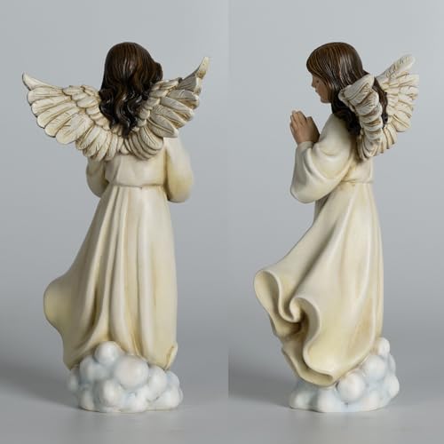 ShineOnAnegl 8.5 Inch Guardian Angel Figurine, Hand-Painted Resin Praying Angel Statue for Home Decor, Inspirational Godmother, Sister, Birthday and Wedding Gifts