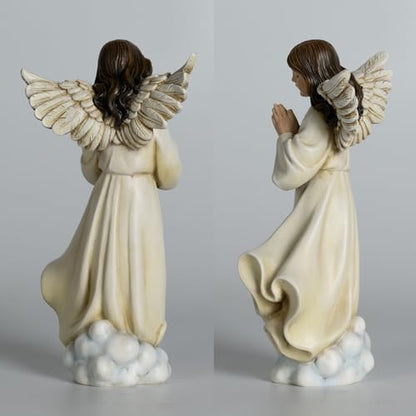 ShineOnAnegl 8.5 Inch Guardian Angel Figurine, Hand-Painted Resin Praying Angel Statue for Home Decor, Inspirational Godmother, Sister, Birthday and Wedding Gifts