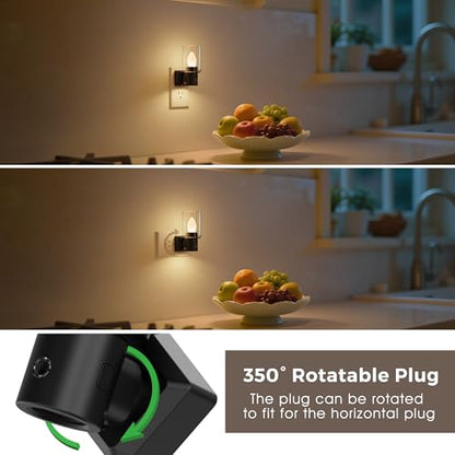 L LOHAS LED Candle Night Light, Flameless Candle Nightlight Plug in - color: Ink