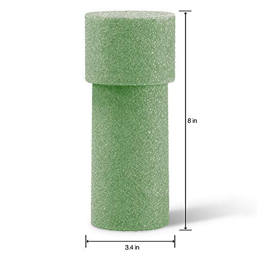 FloraCraft FloraFōM 24 Piece Memorial Vase Insert 3.4 Inch x 8 Inch Green - size: 3.4" x 3.4" x 8"