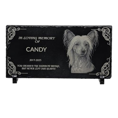 lemuria Dog Cat Memorial Stone Stand for Dog Memorial Slate Plaque (Small Plastic Stand)