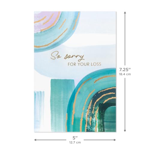 Hallmark Sympathy Cards with Envelopes, 12-Pack (Watercolor with Gold Foil) - style: Sympathy