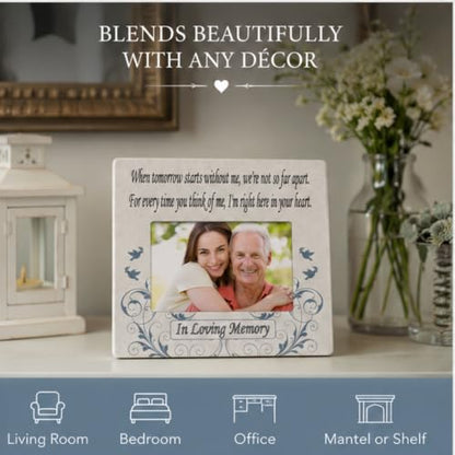 Memorial Picture Frame - Custom - "When Tomorrow Starts Without Me " - Tribute to the Loss of a Loved One - Design Goes with Any Décor - Keepsake Picture Frame - Measures 8" x 7.25" - size: Customized