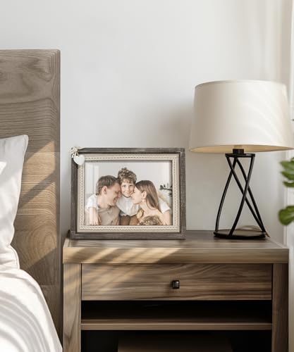 Sapowerntus 8x10 Rustic Picture Frames Wooden Farmhouse Heart Photo Frame - size: 8x10 in (single)