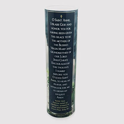 St Anne with Child Mary LED Prayer Candle and Devotional Candle - Child Mary and St. Anne