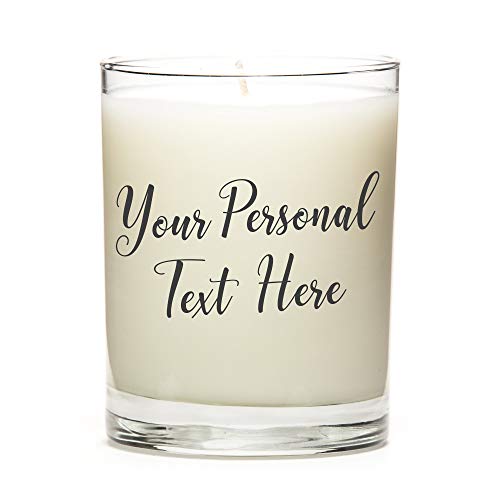 LUNA CANDLE CO. Personalization! Customized Scented Premium Natural Candles for Bereavement or Sympathy Thoughtful Gift with a Personal Touch 11 oz. Soy Wax, Long Burn, Vanilla Fragrance, Made in USA - size: Vanilla