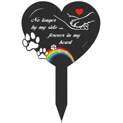Dog Memorial Grave Stakes - Metal Pets Lover Cemetery Markers