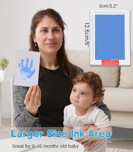 Baby Hand and Footprint Kit,Inkless Print Kit,Safe Non-Toxic for Baby - color: Blue