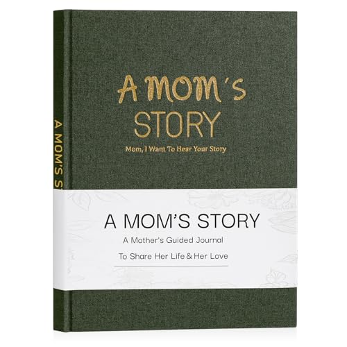 Artmag Mom's Life Story Journal Family Keepsake Book Linen Hardcover for Mom to Share Her Memories, with 250+ Prompt Questions Book Gift for Birthday Mother's Day Christmas (Dark Green) - color: Dark Green, size: Mom's Life Story Journal