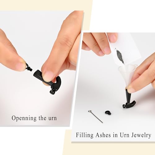 Oinsi Men's Cremation Jewelry Made Of 316L Stainless Steel Hammer Memorial Urn Necklace Pendant Keepsake Holder Jewelry For Ashes - color: A-Black
