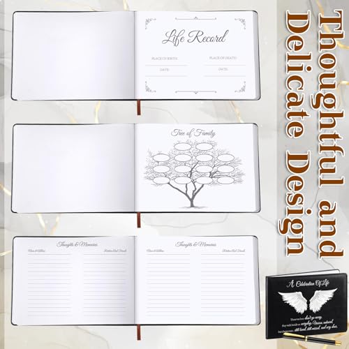 Yingzhao Memorial Funeral Guest Book with Pen 144 Pages Cardinal Funeral Guest Sign in Book for Memorial Service Celebration of Life Party Supplies in Loving Memory(Classic Style) - style: Classic Style