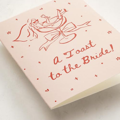 Minted | Wedding & Bridal Shower Card, 5x7 w/Envelope | Cheers to Love - color: Cheers to Love