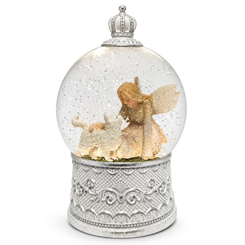 Cat Memorial Gifts for Loss of Cat Sympathy Gift, Snow Globe with Auto Swirling Glitter & 6H Timer, Battery or USB Powered, Cat Remembrance Gifts for Home Decor - color: Cat Memorial White
