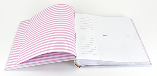 MCS Hello Baby Photo Album Holds 200 4x6 Photos with Memo Space, Clear Side-Loading Pockets – Scrapbook Style Memory Book for Baby Girls, Showers & Milestones – A Sweet Gift for New Parents - style: Hello Baby