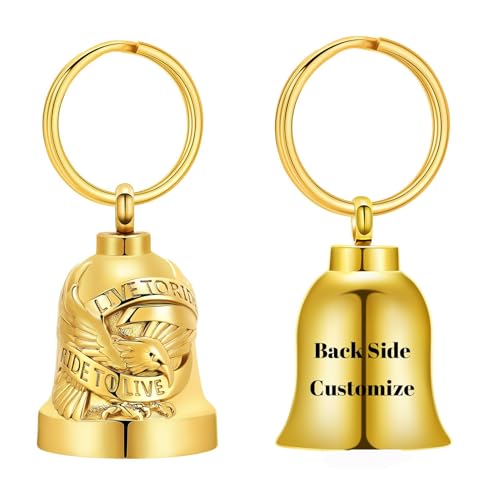 Eagle Love Cremation Keychain Bell Urn Necklaces for Ashes Keepsake Ash Pendant Memorial Urn Keychain Jewelry - color: Customize