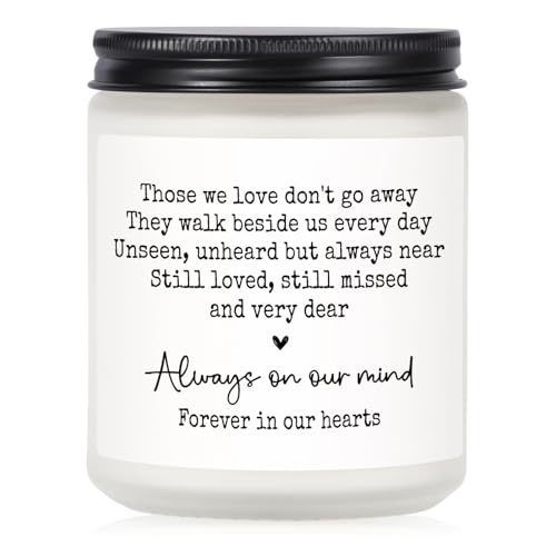 Shqiueos Sympathy Gifts for Loss of Loved One, Memorial Lavender Candle | Soy Wax 7oz, Bereavement, Thinking of You, Grief Gift, Funeral Comfort Condolence Remembrance Christmas Gift